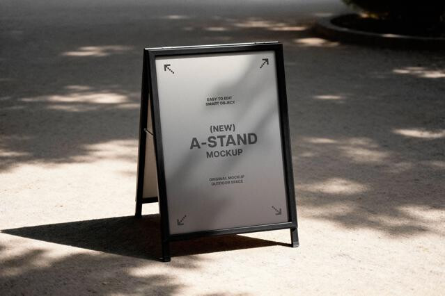 Outdoor A-Stand Mockup