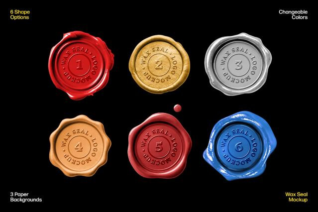 Wax Seal Logo Mockups