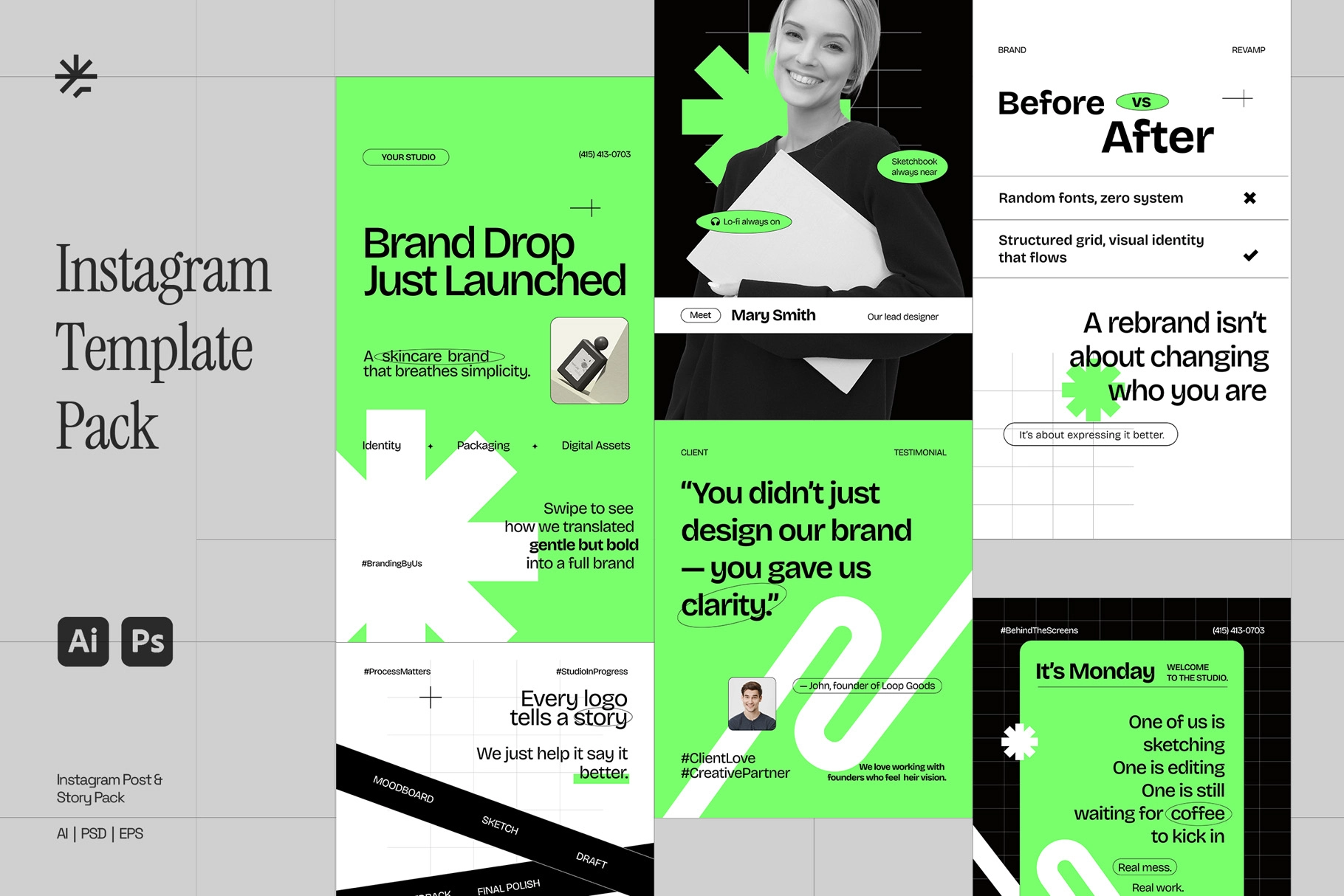 Creative Agency Instagram Pack - Adobe Template