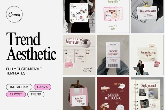 Trend Aesthetic – Editable Templates on Canva