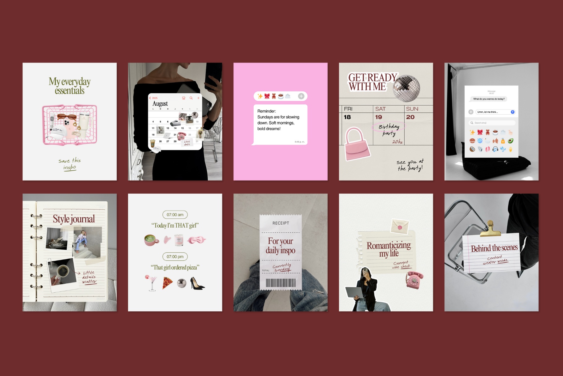 Trend Aesthetic – Editable Templates on Canva