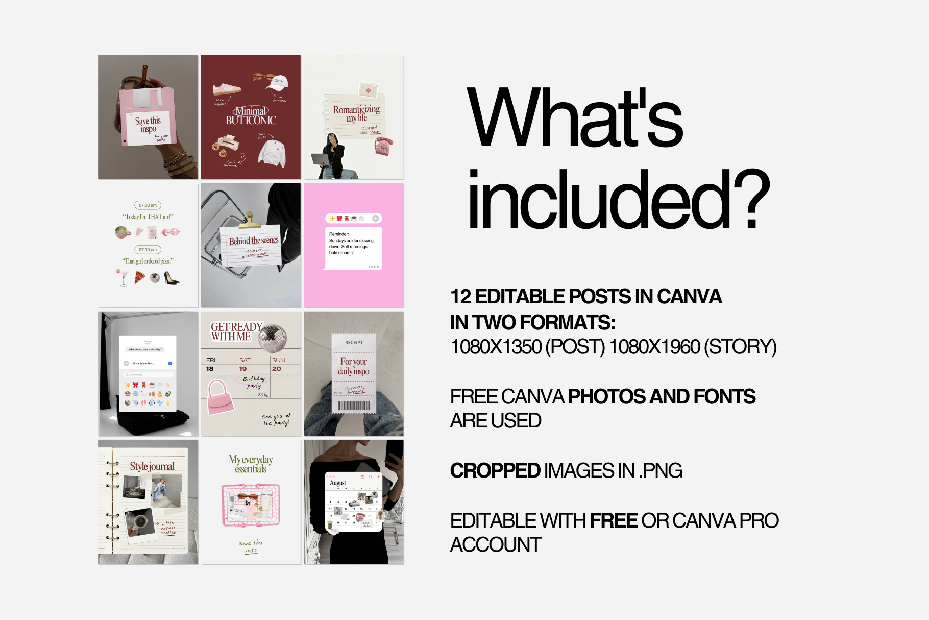 Trend Aesthetic – Editable Templates on Canva