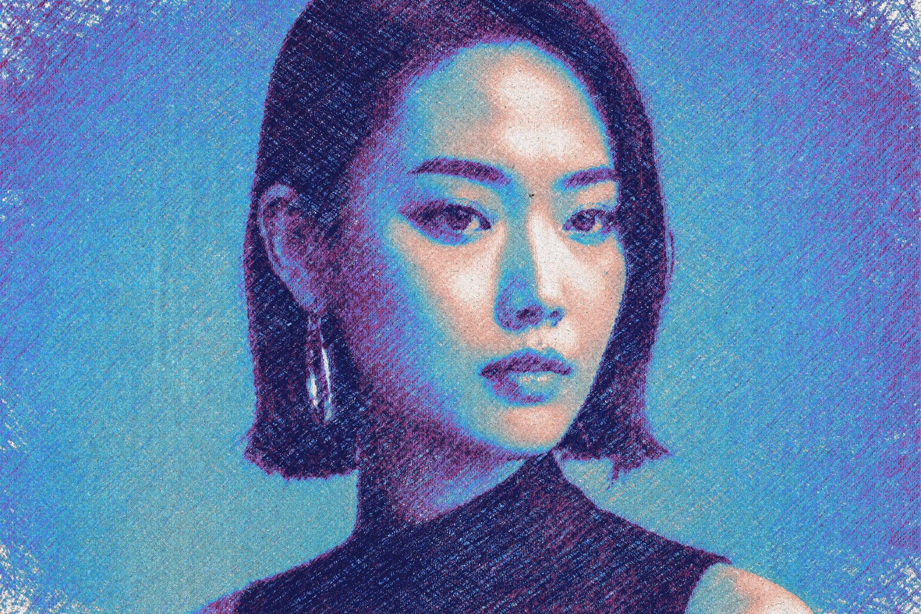 Oil Pastel Photo Effect