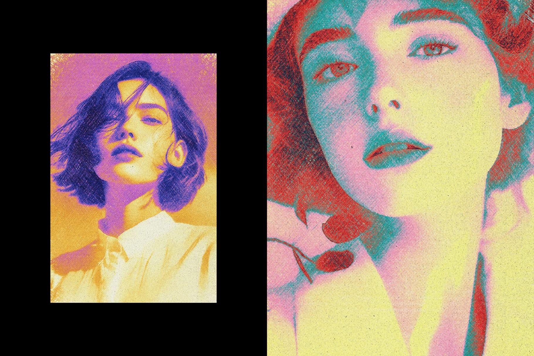 Oil Pastel Photo Effect