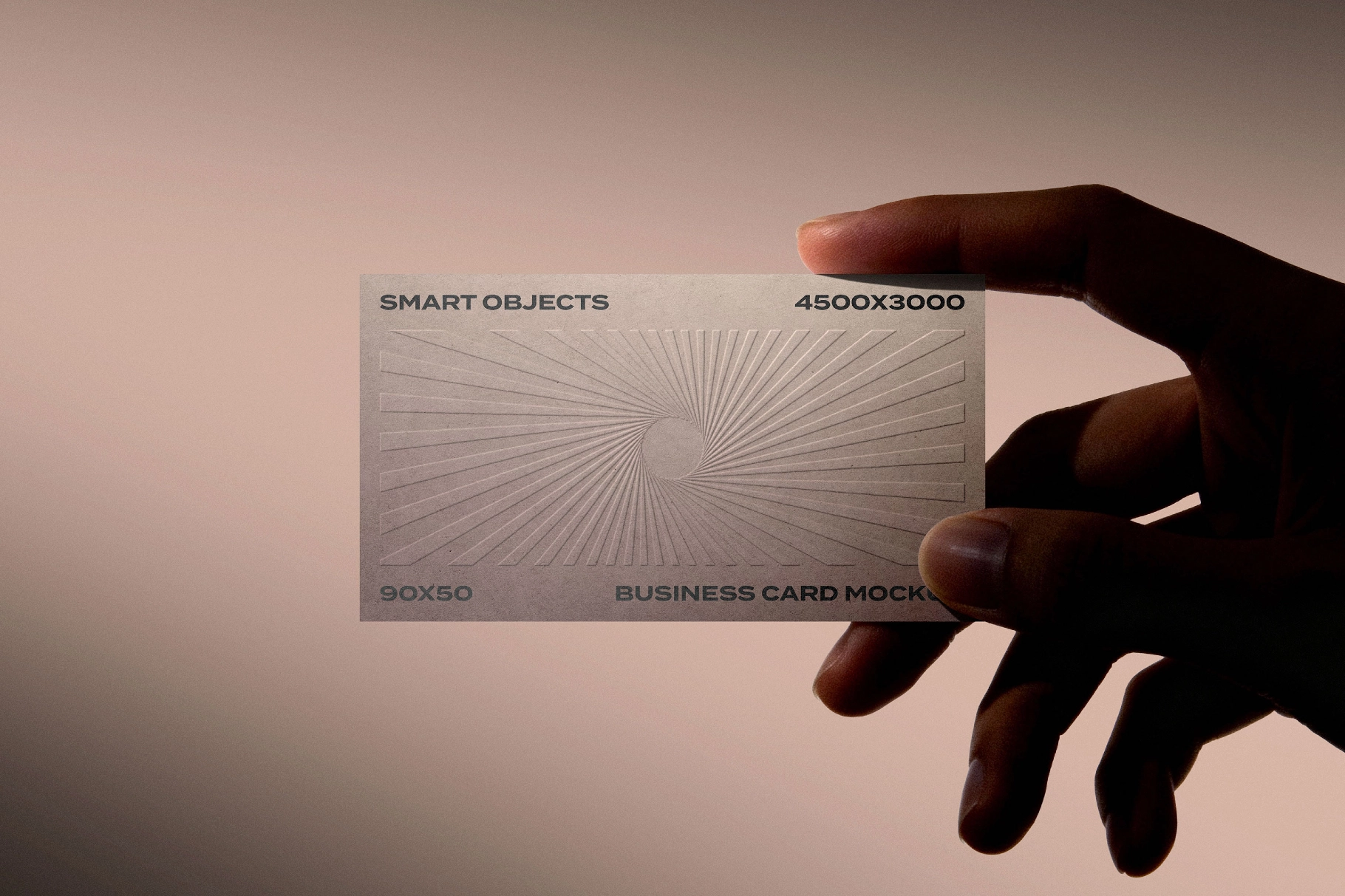Business Card in Hand Mockup