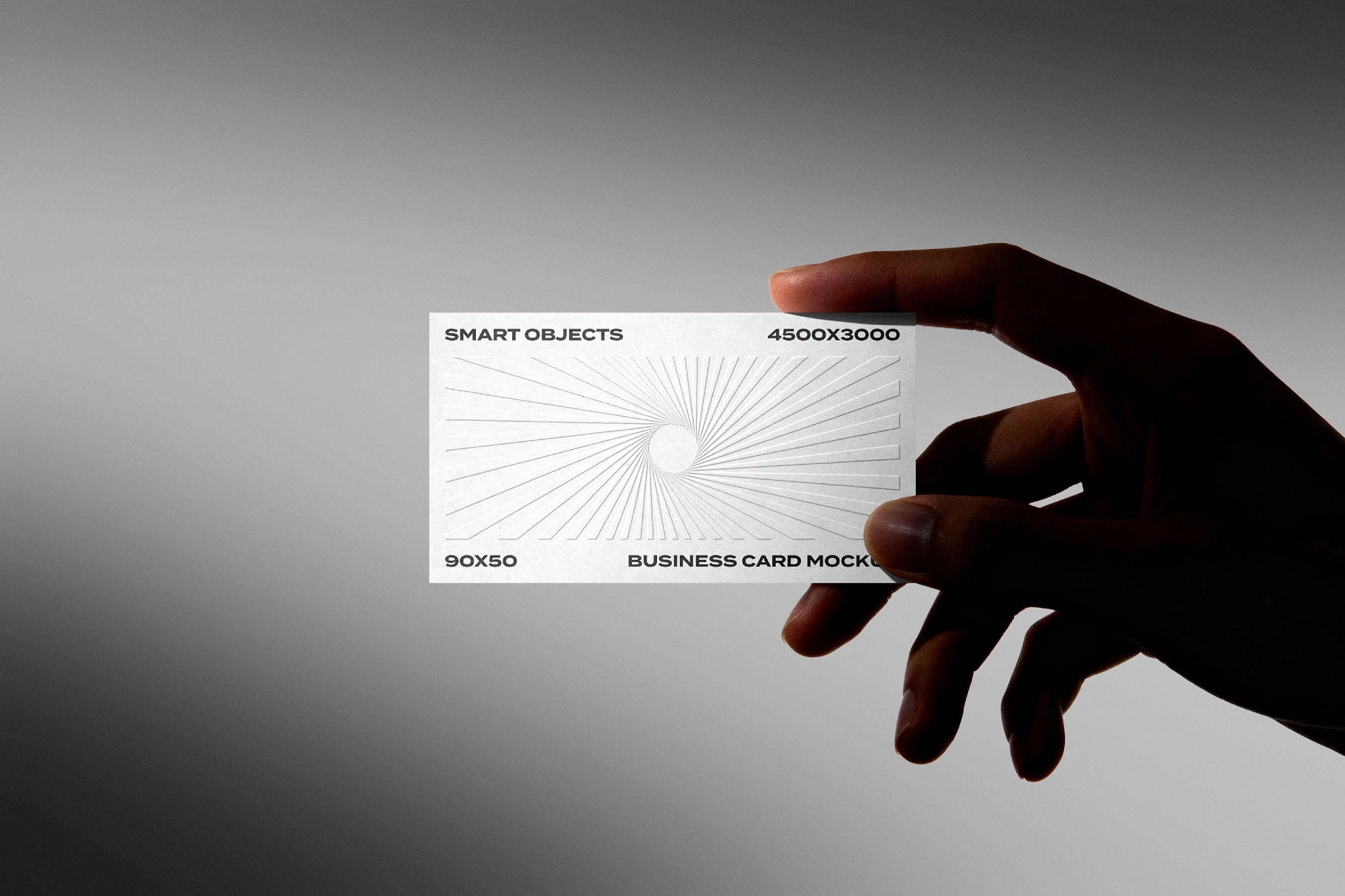 Business Card in Hand Mockup