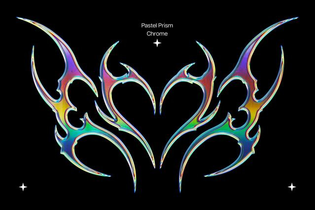 Pastel Prism Chrome Effect