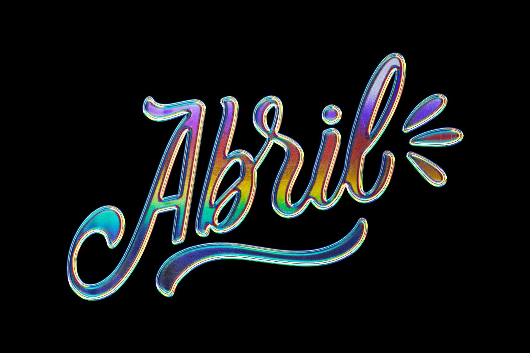 Pastel Prism Chrome Effect