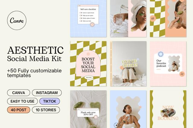 Aesthetic Instagram Template Kit
