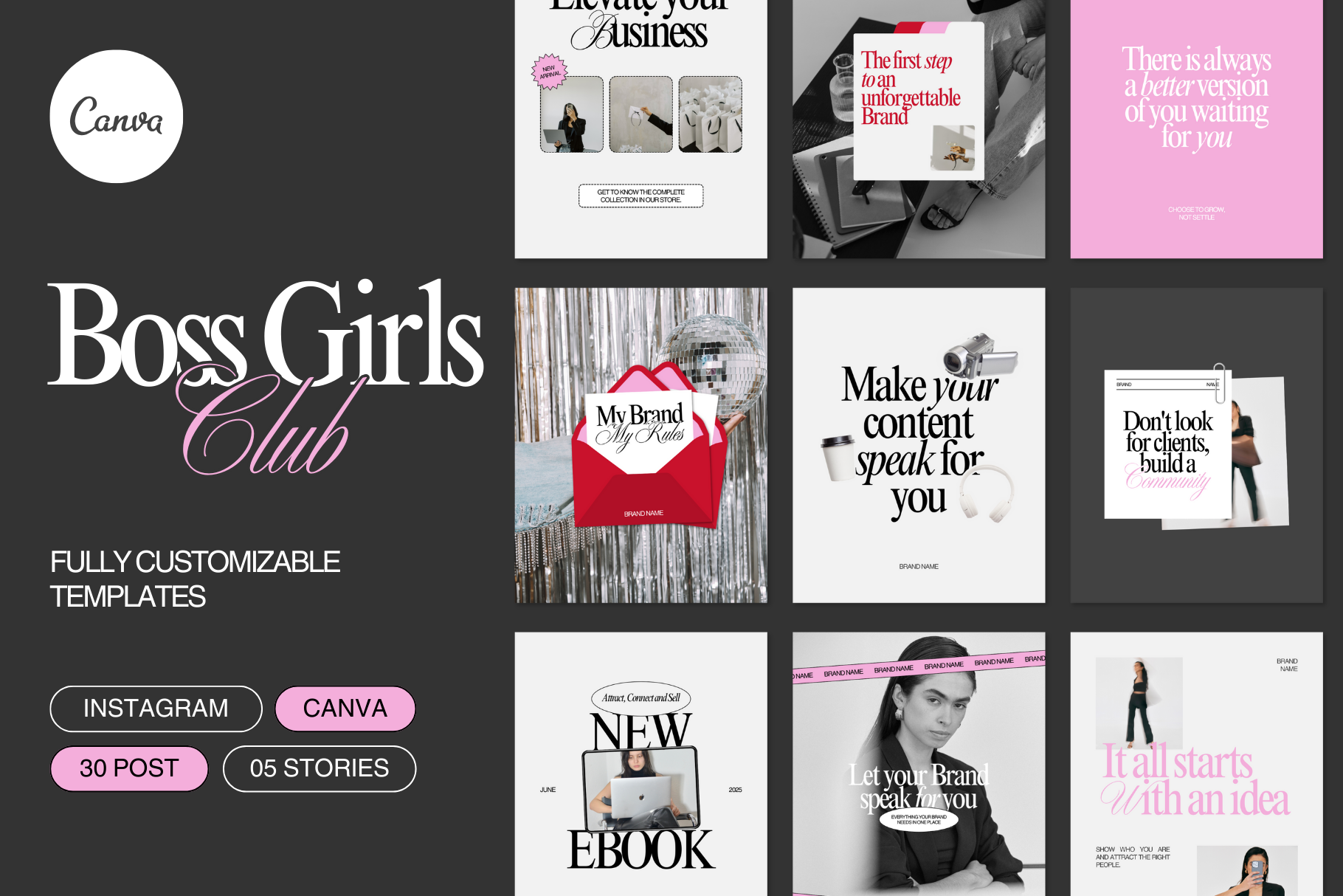 Boss Girls Club - Template Kit