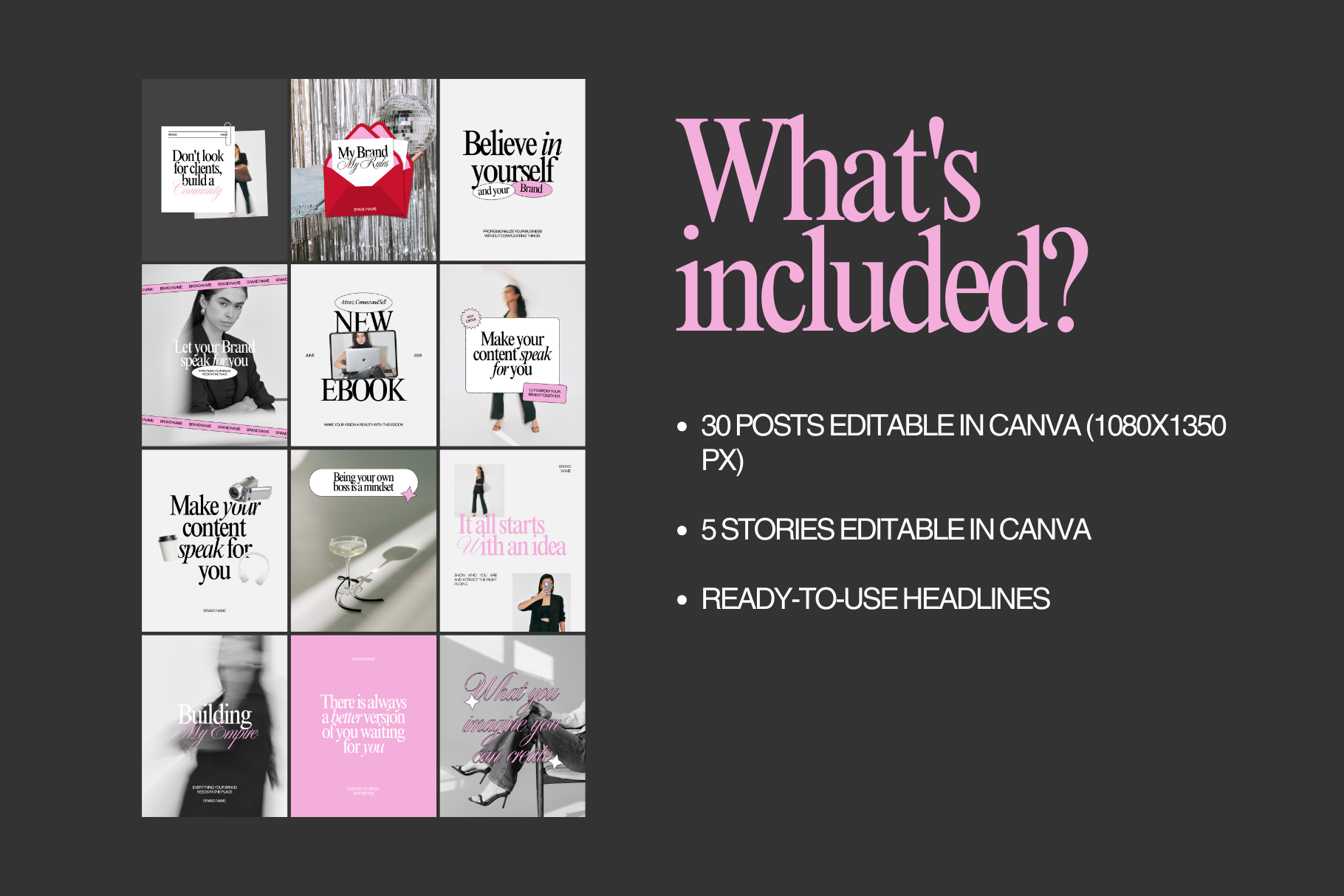 Boss Girls Club - Template Kit