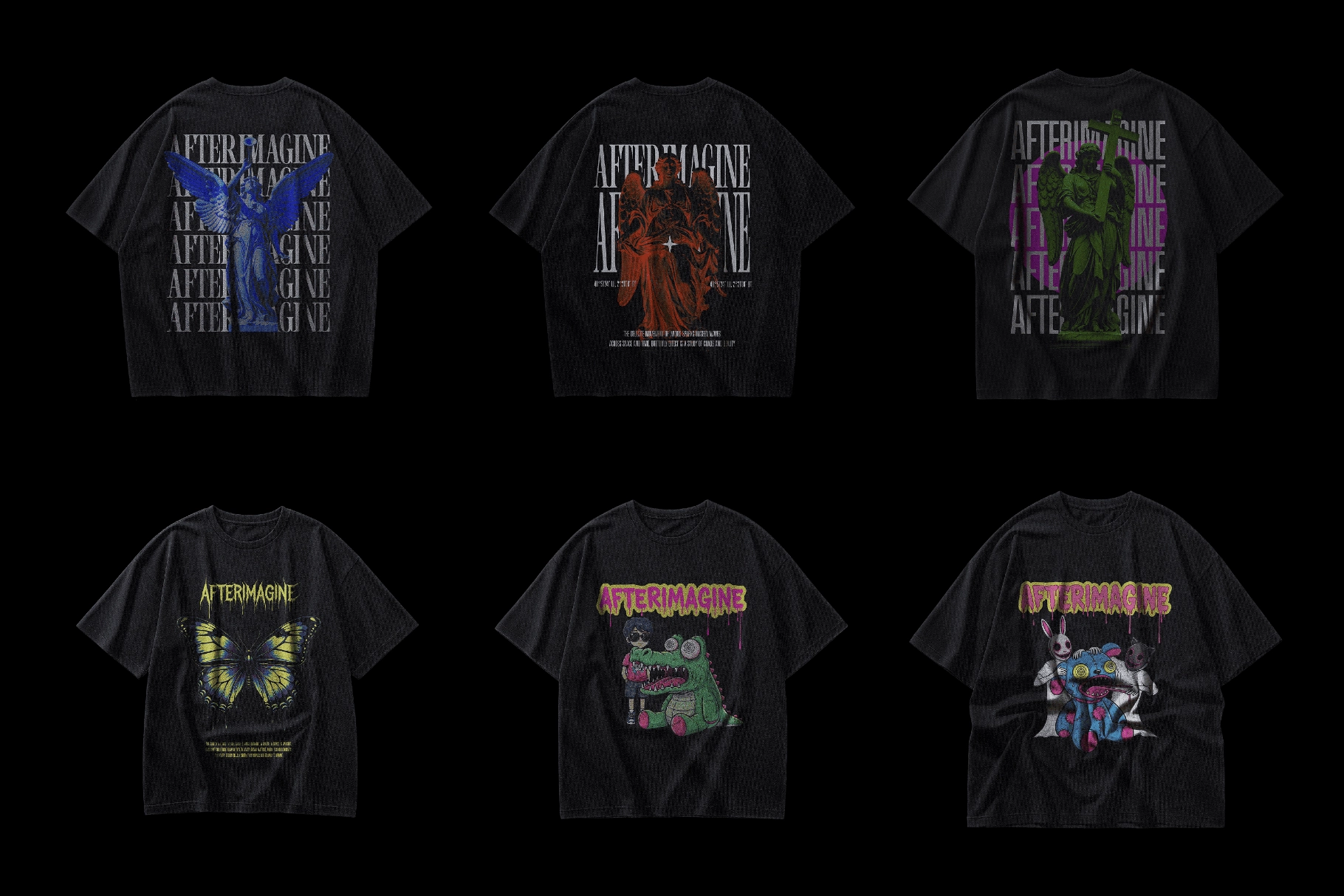 Black Oversized Tshirt Mockups