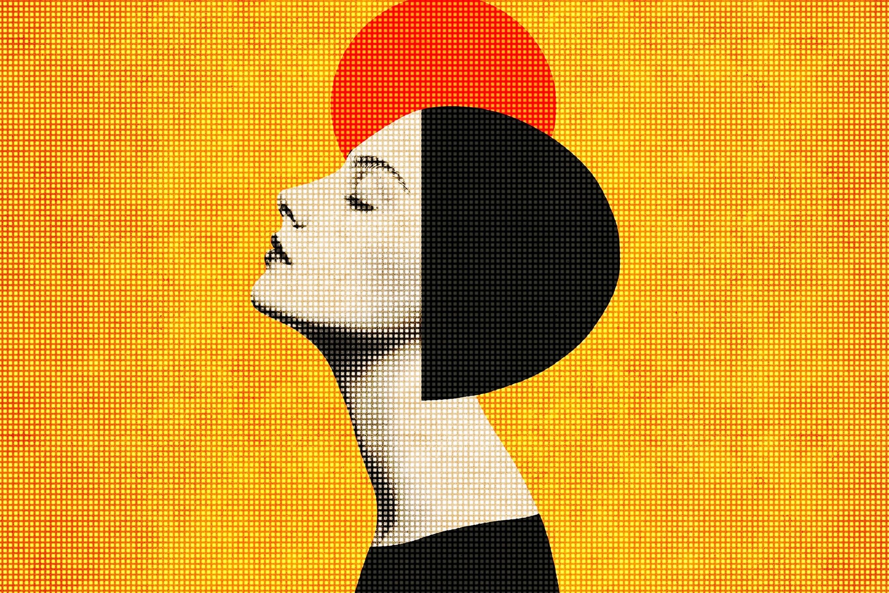 Square Halftone Photo Effect