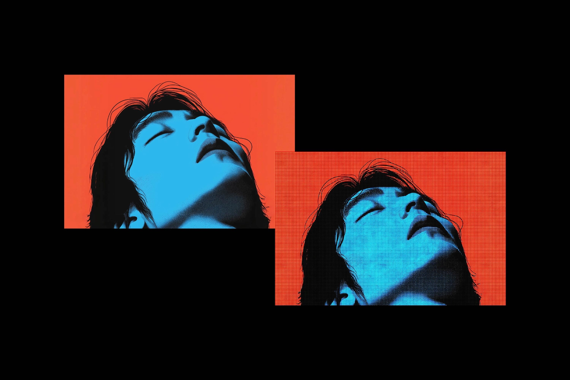 Square Halftone Photo Effect