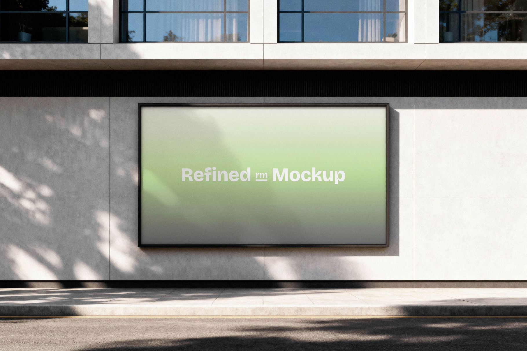 Wall Facade Advertising Mockup