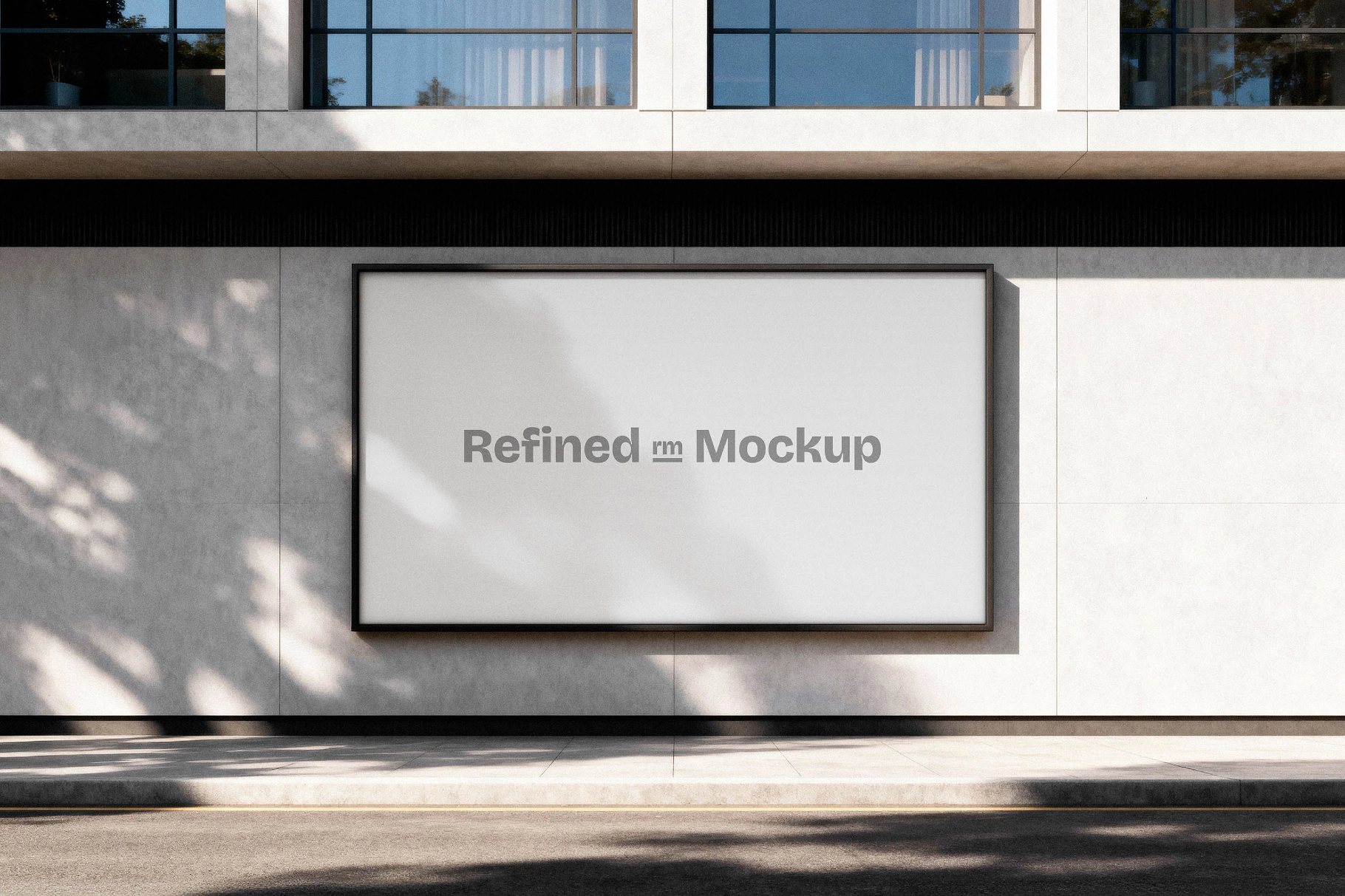 Wall Facade Advertising Mockup