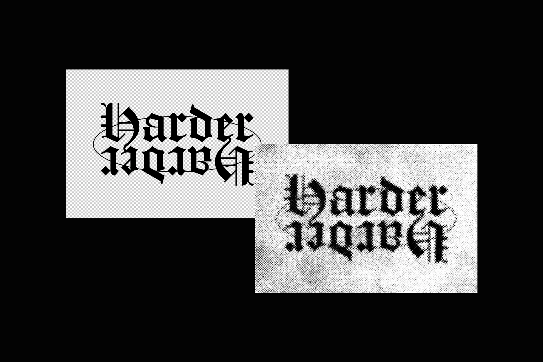 Grunge Halftone Text & Logo Effect