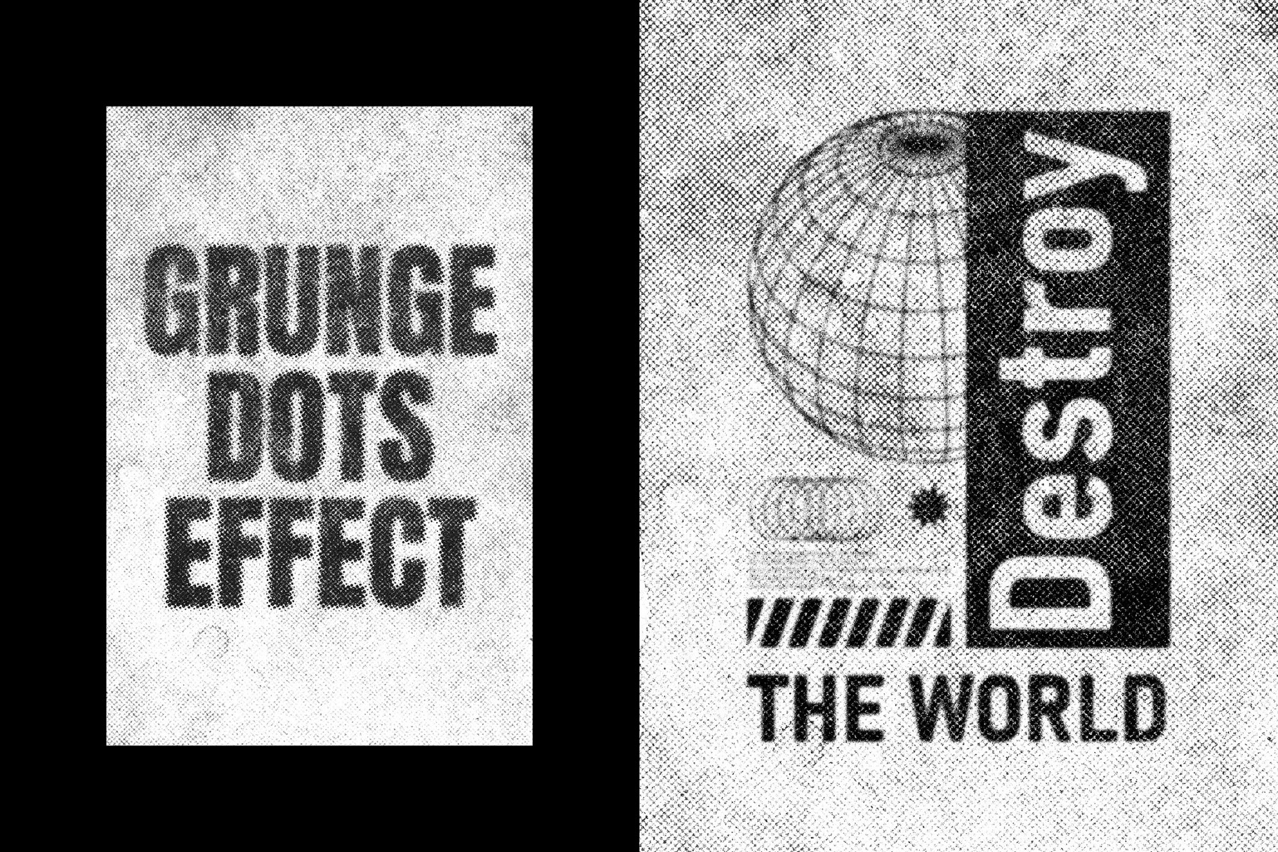 Grunge Halftone Text & Logo Effect