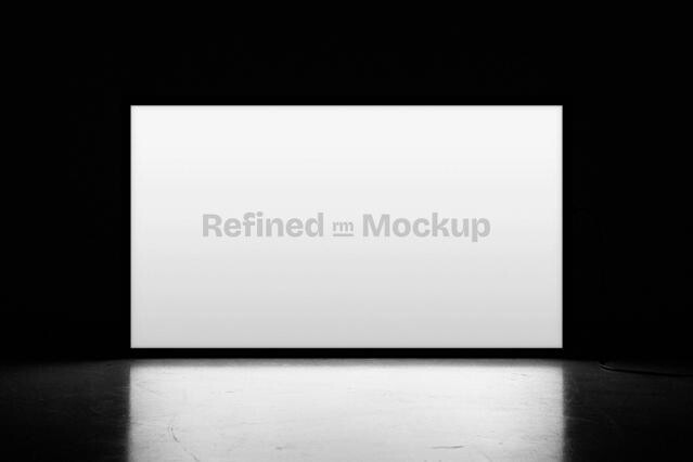 Horizontal Lightbox Screen Mockup