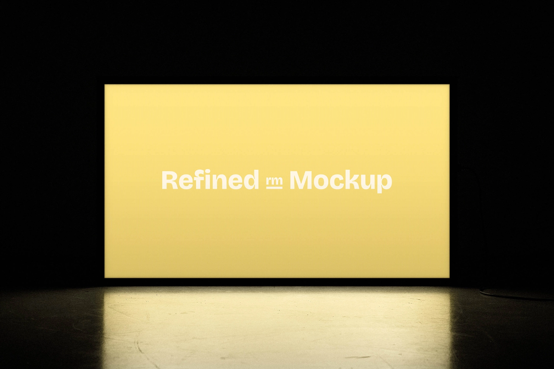 Horizontal Lightbox Screen Mockup