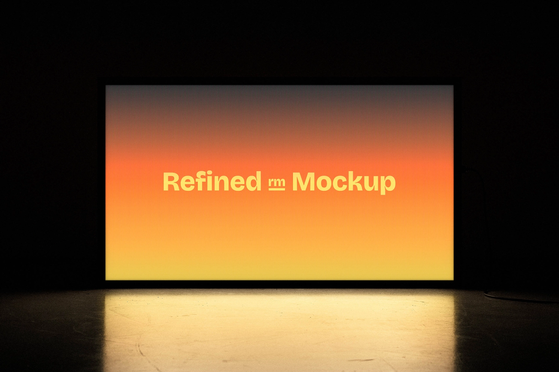 Horizontal Lightbox Screen Mockup