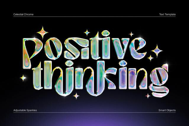 Celestial Chrome Text & Logo Effect