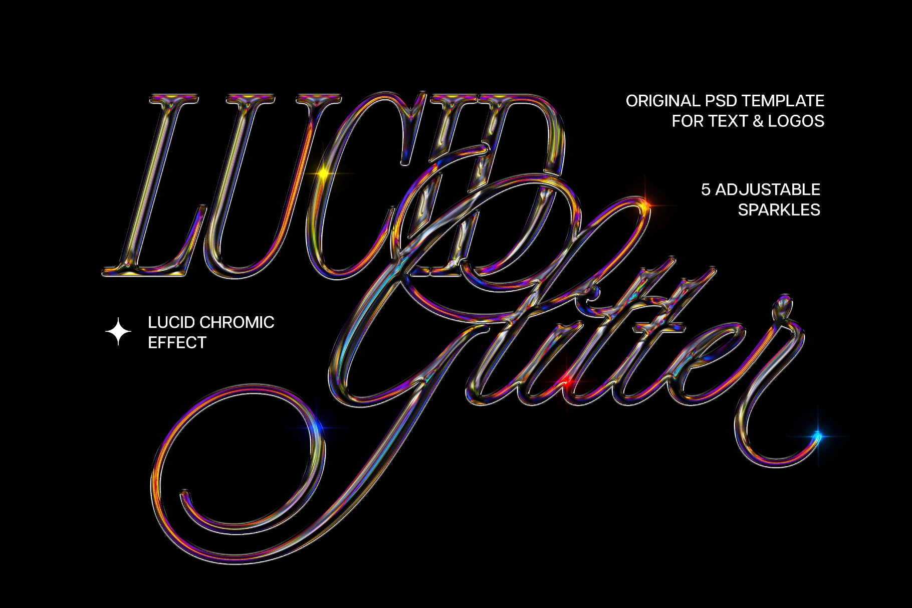 Lucid Chrome Text & Logo Effect