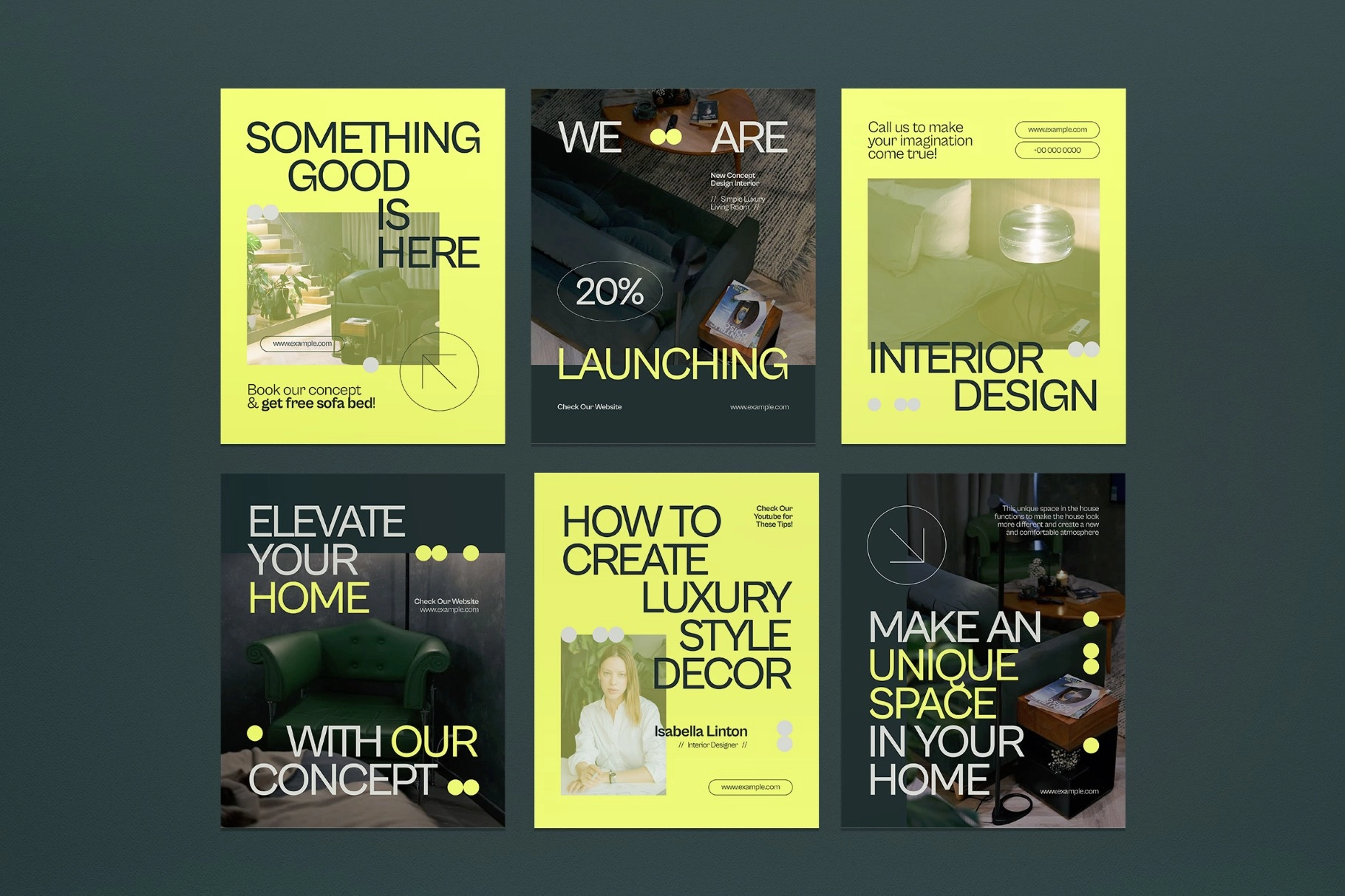 Yellow Utilitarian Furniture Instagram Set