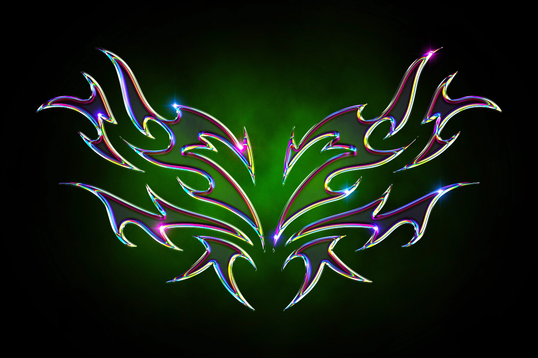 Toxic Spark Chrome Text Effect