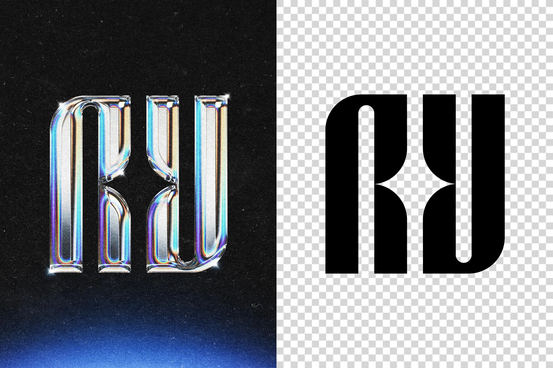 Prism Chrome Text & Logo Effect