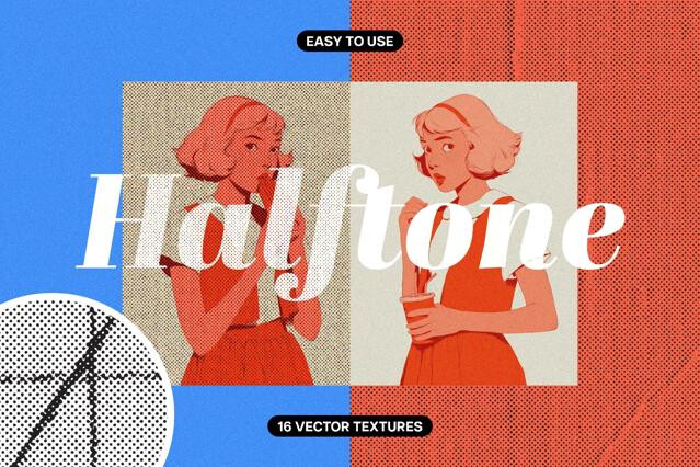 Halftone Vector Textures