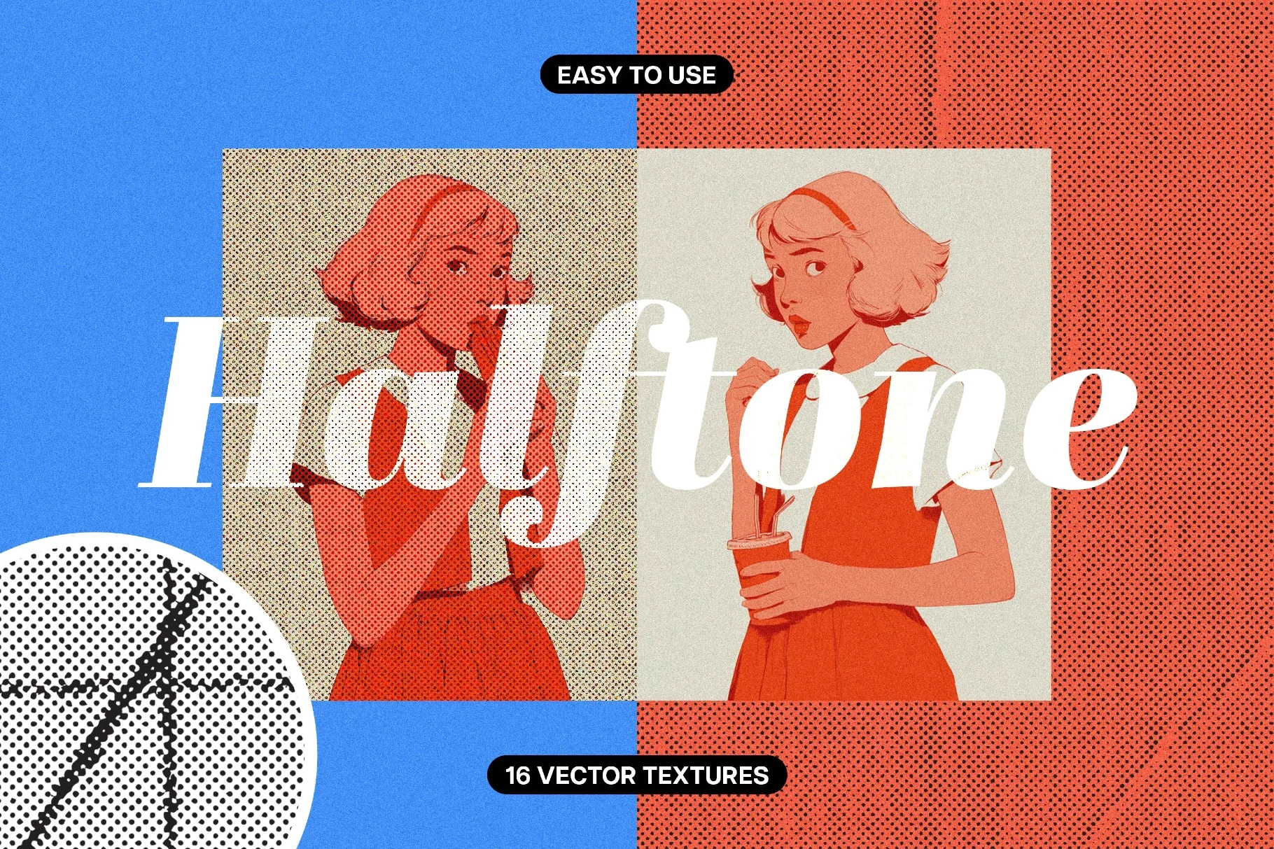 Halftone Vector Textures