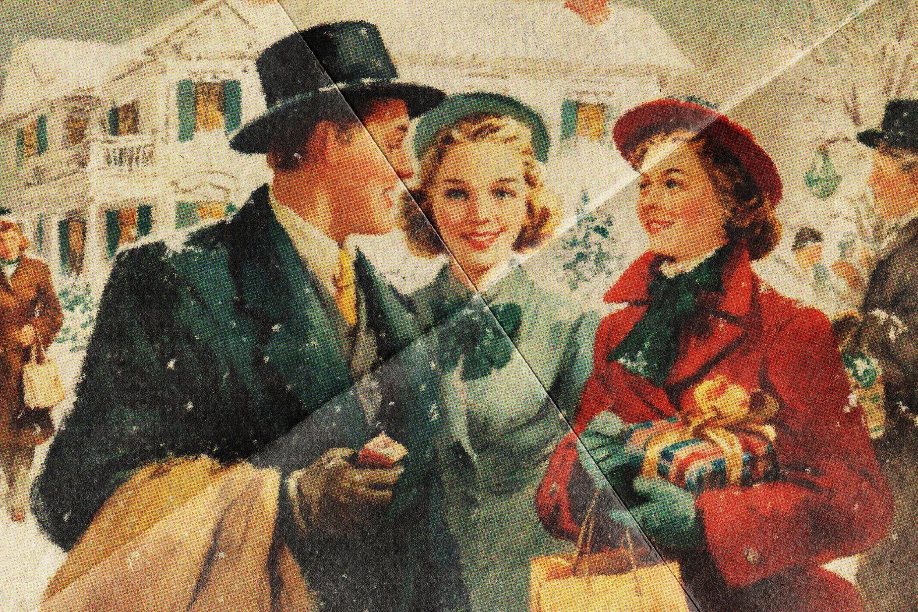 Vintage Halftone Postcard Effect