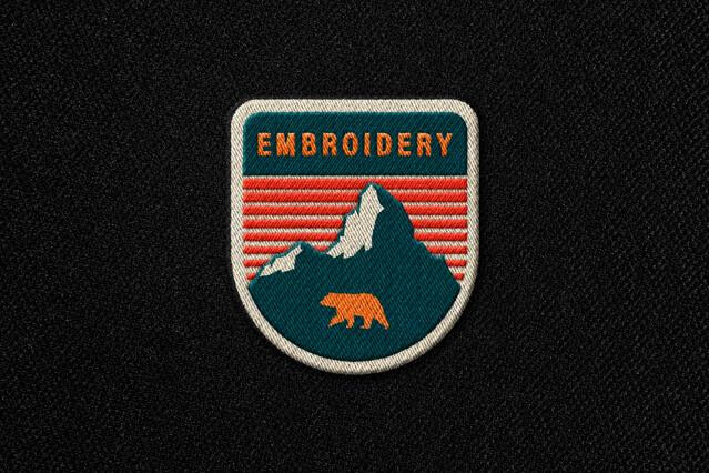 Embroidery Badge Mockup