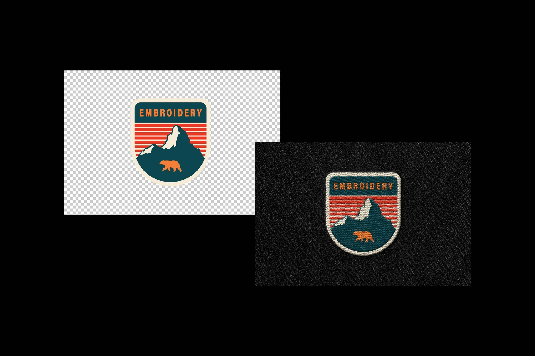 Embroidery Badge Mockup