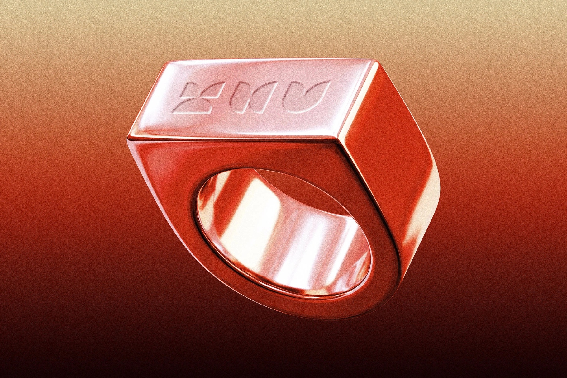 Debossed Chrome Ring Mockup