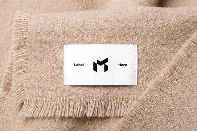 Wool Scarf Label Mockup