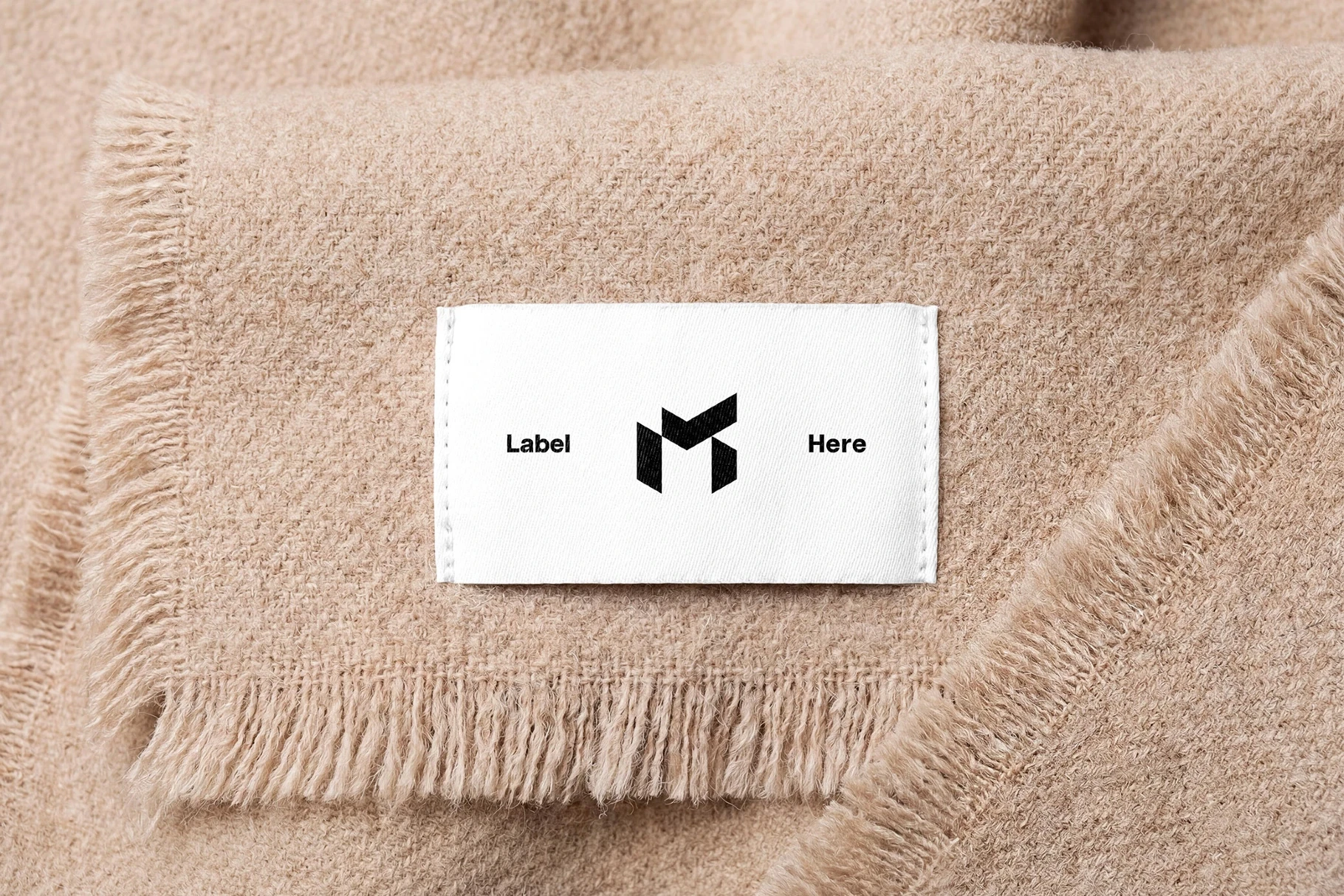 Wool Scarf Label Mockup