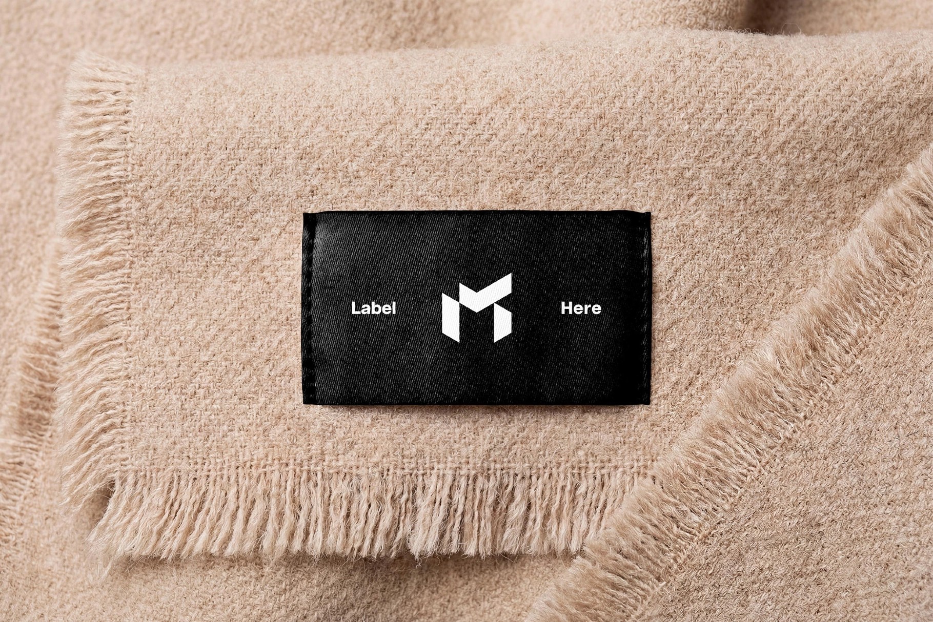 Wool Scarf Label Mockup
