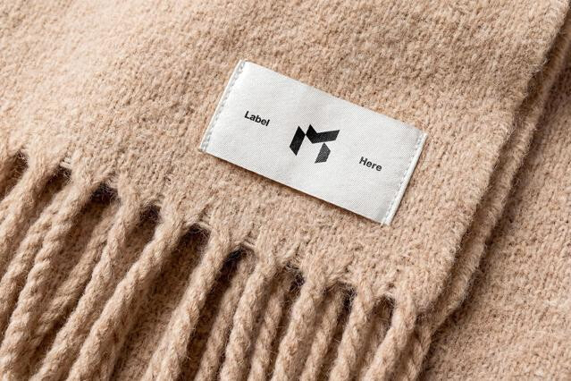 Woven Scarf Tag Mockup