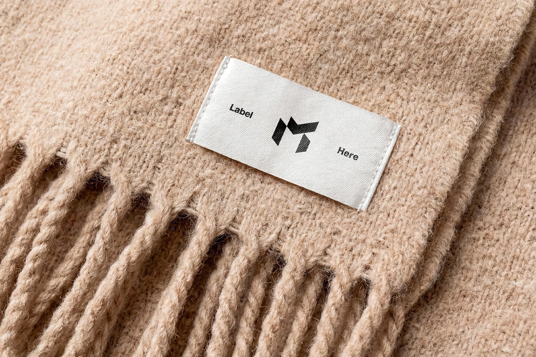 Woven Scarf Tag Mockup