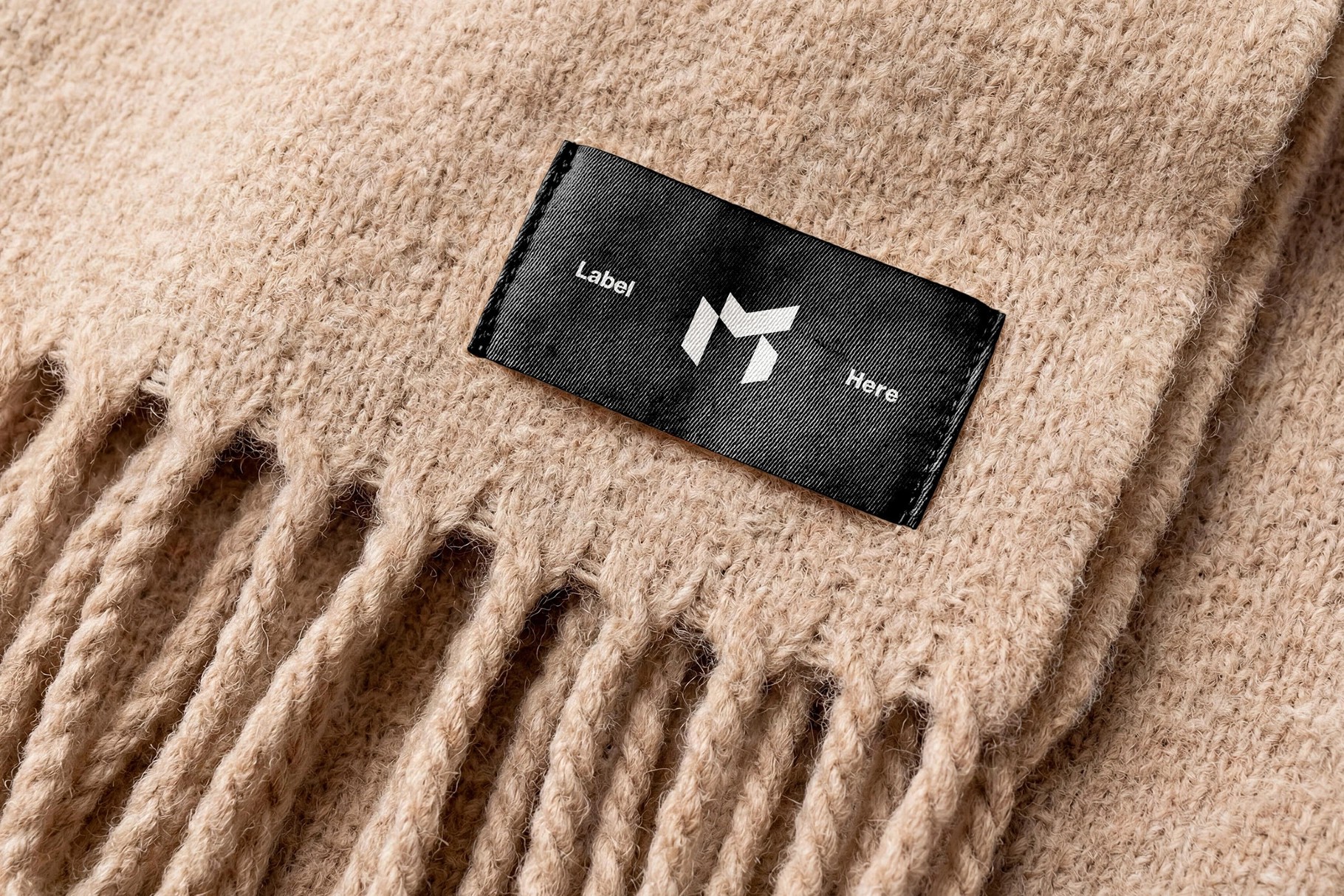 Woven Scarf Tag Mockup