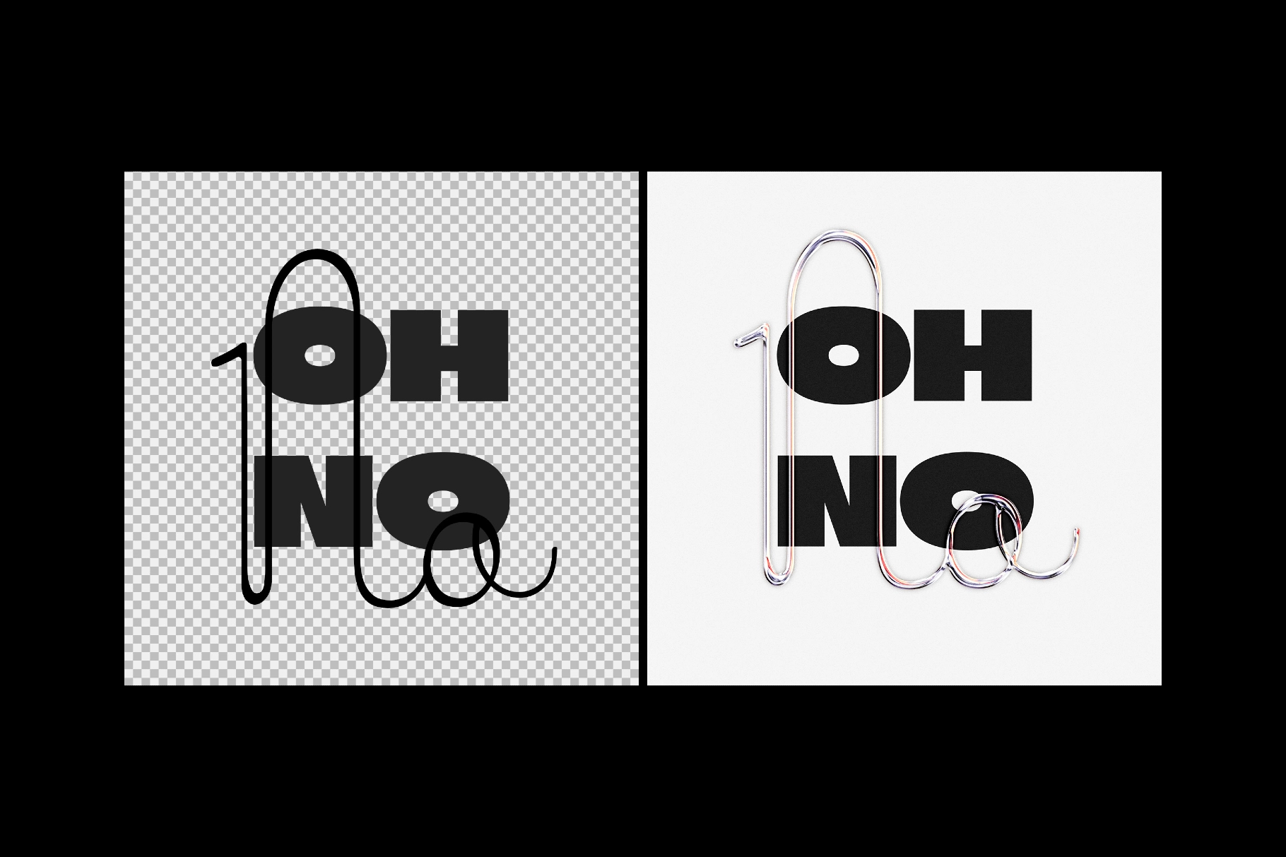 Glass Chrome Text & Logo Effect