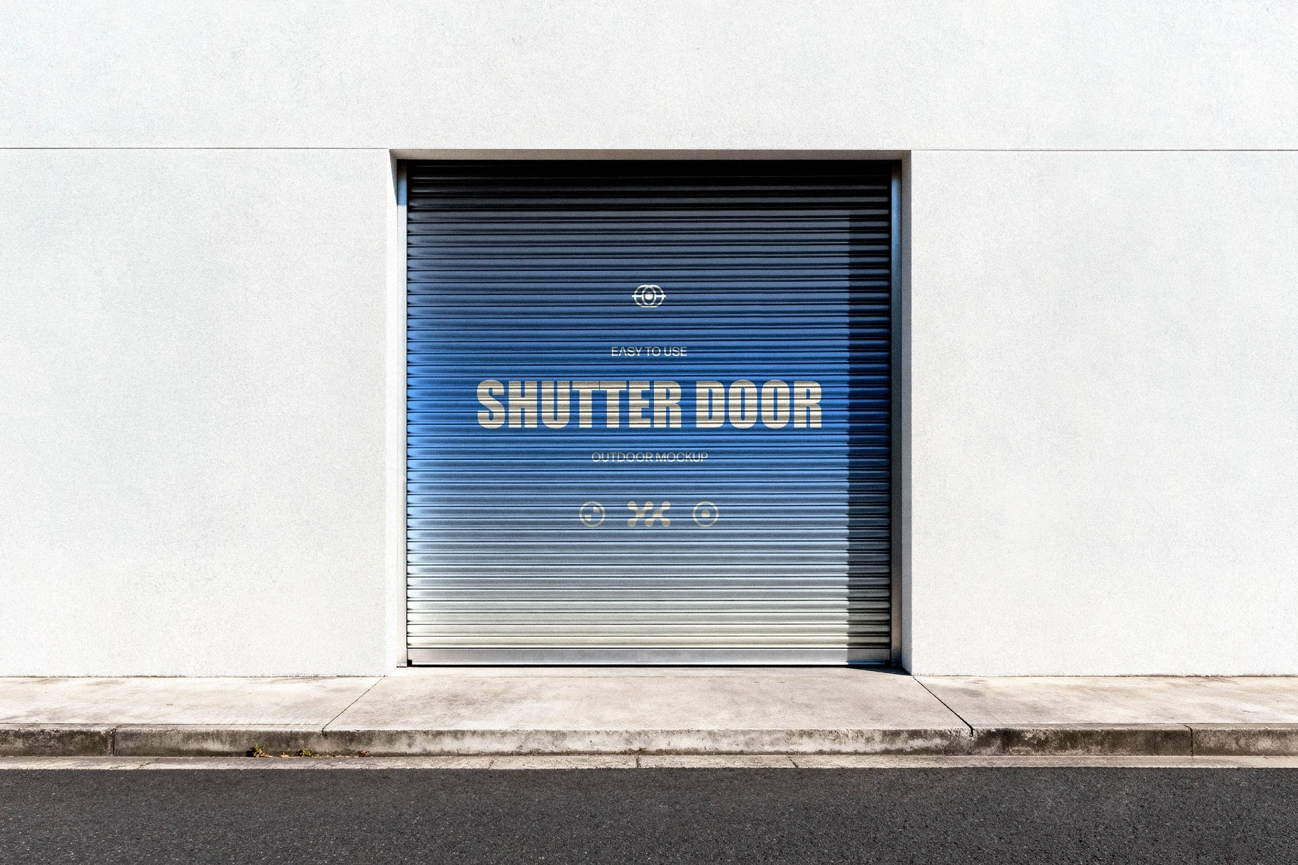 Metallic Shutter Door Mockup