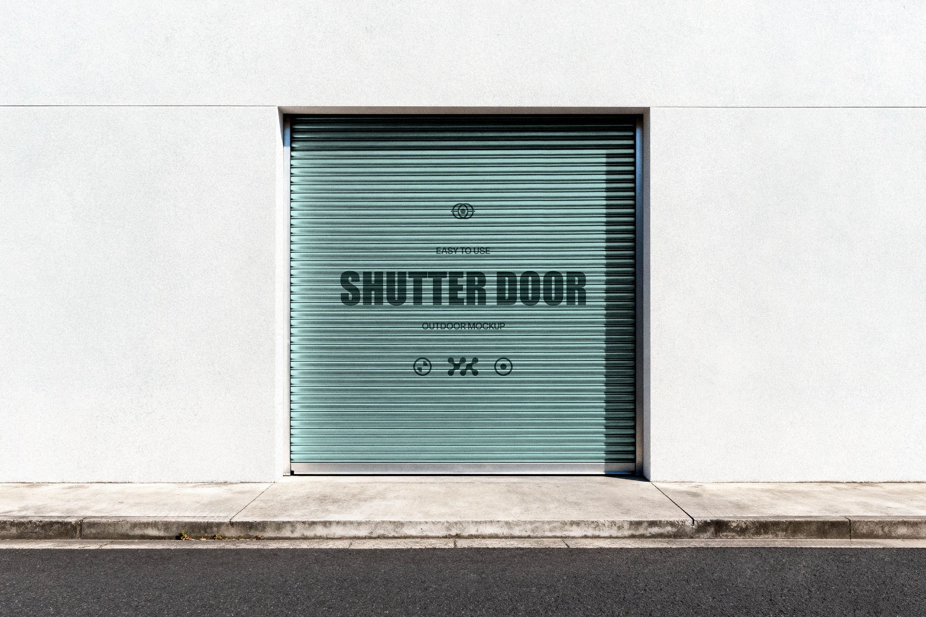 Metallic Shutter Door Mockup