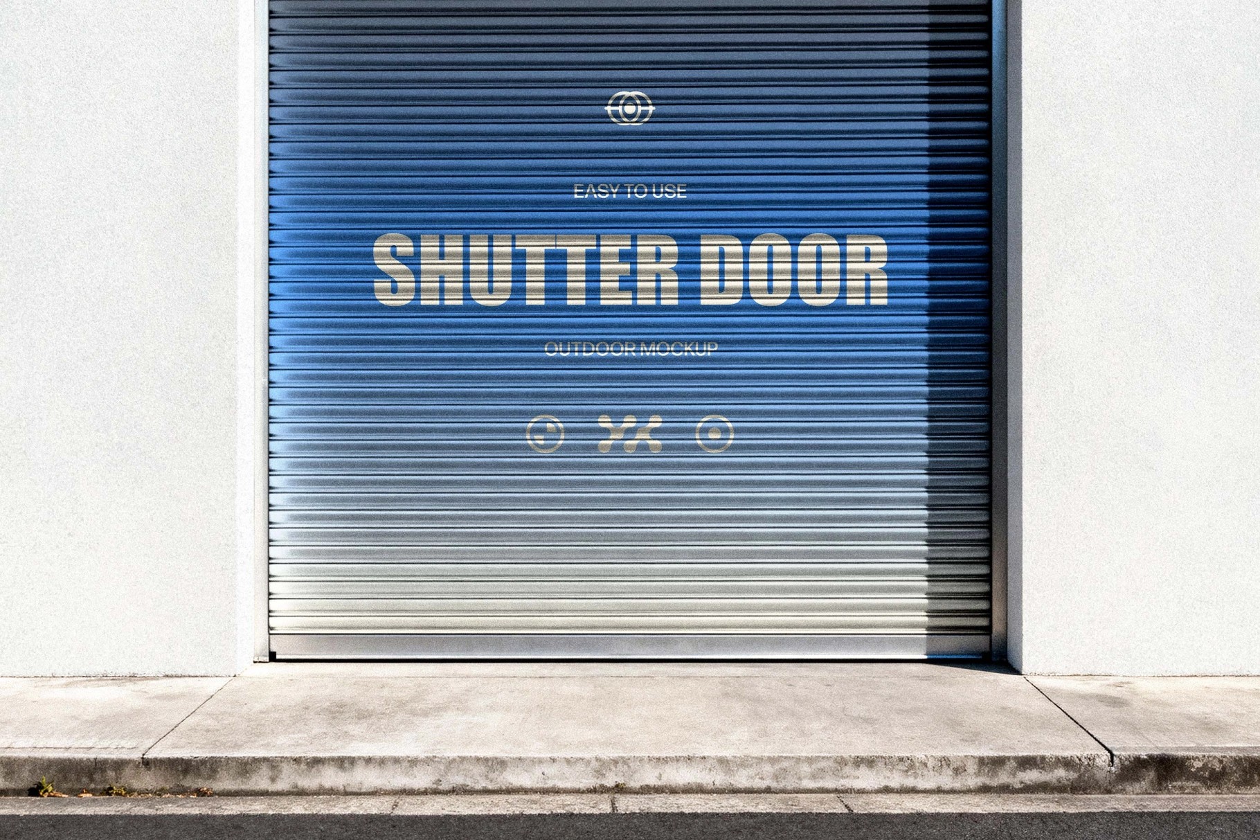 Metallic Shutter Door Mockup
