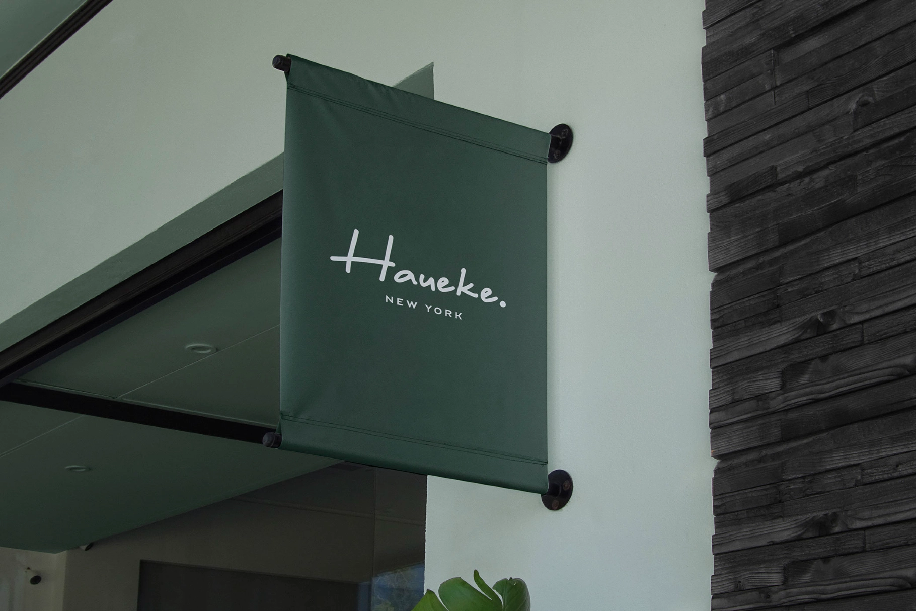 Wall-Mount Rod Banner Mockup