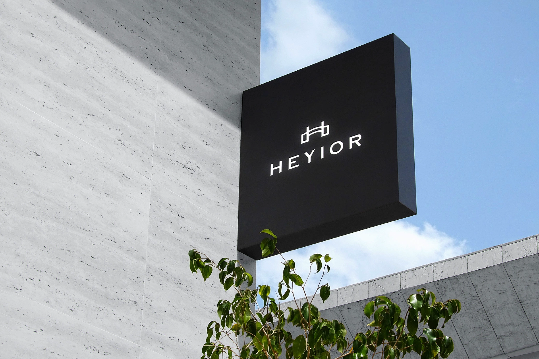 Exterior Blade Box Signage Mockup