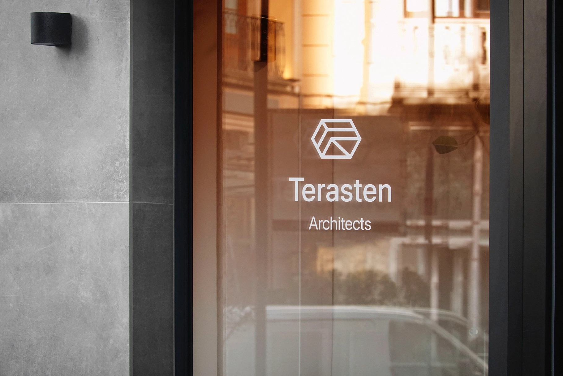 Streetfront Glass Decal Mockup