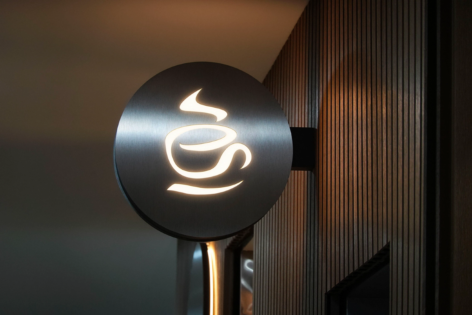 Brushed Metal Sign Mockup